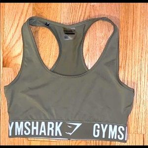 Sold****Olive Green Seamless Gymshark Sports Bra